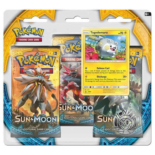 Pokemon Sun and Moon 3 Pack Blister Promo: Togedemaru !NEU /& OVP Englisch